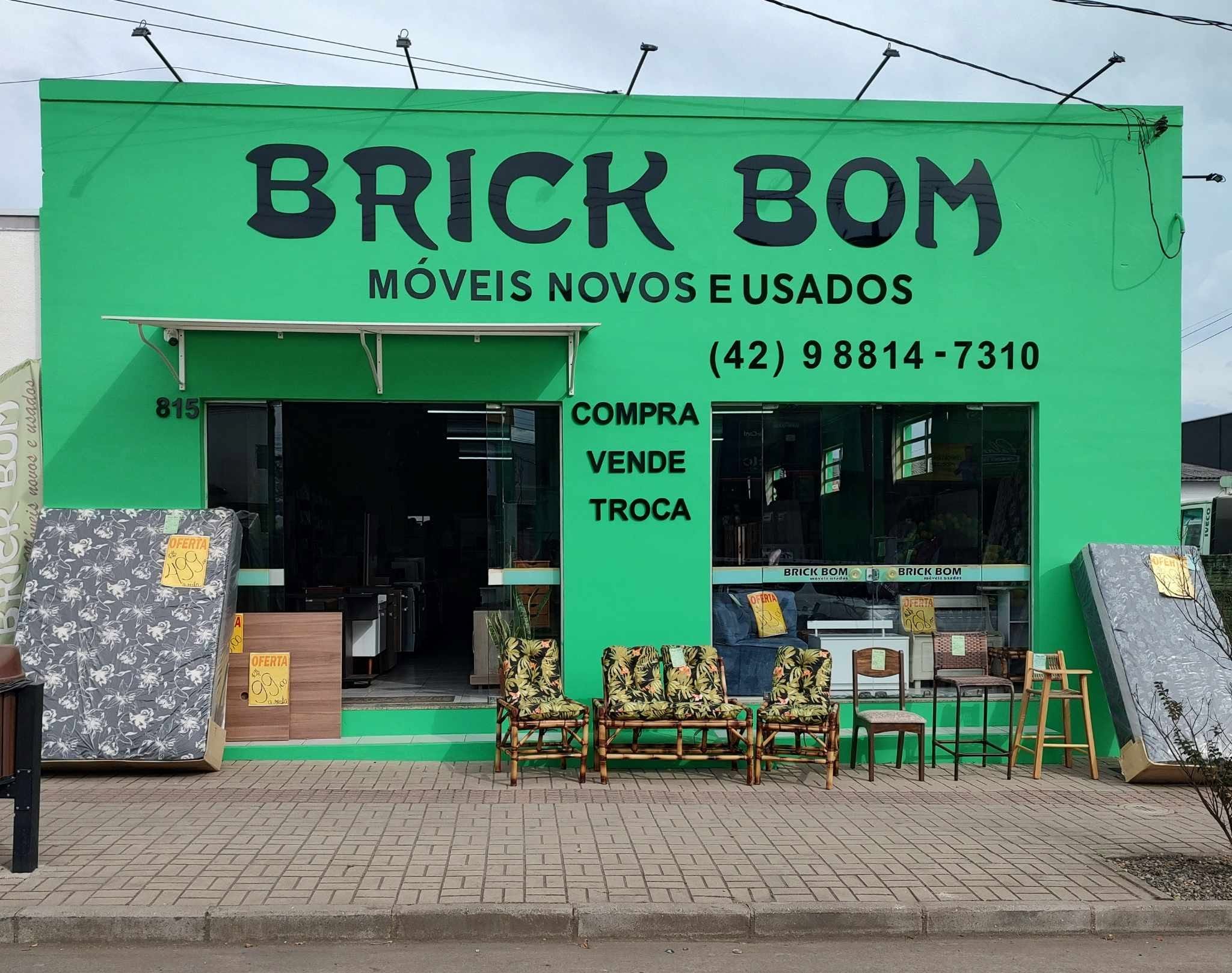 Fachada da Brick Bom Móveis em São Mateus do Sul